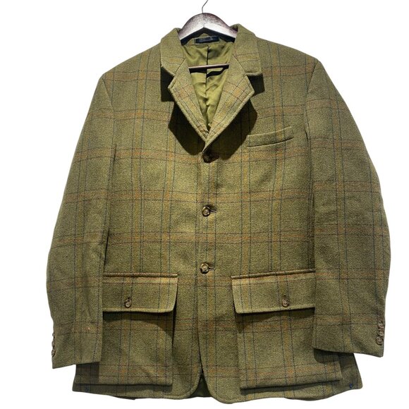 Vintage Green Country Check Tweed Jacket - Picture 1 of 6